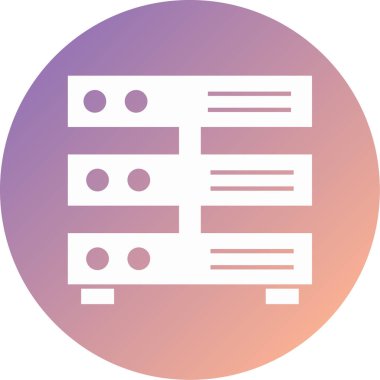 veritabanı. Web simgesi basit illüstrasyon