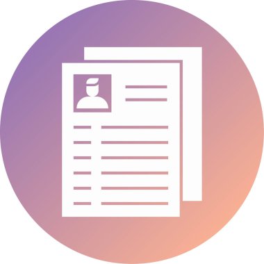 cv simgesi vektör illüstrasyonu