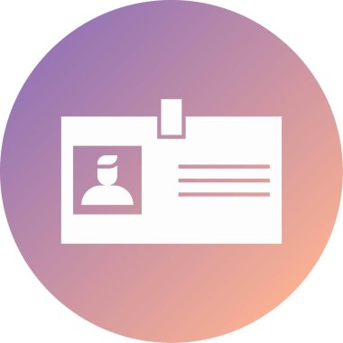 Kimlik kartı simgesi, vektör illüstrasyonu