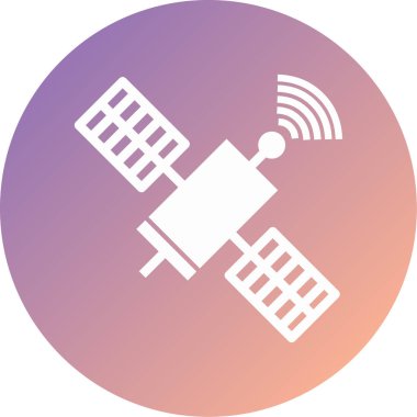 Uydu Simgesi, vektör illüstrasyonu