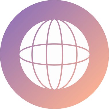 Küre. Web simgesi basit illüstrasyon