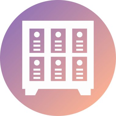 Çekmeceler. Web simgesi basit illüstrasyon