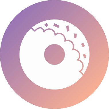 donut modern simge vektör illüstrasyonu