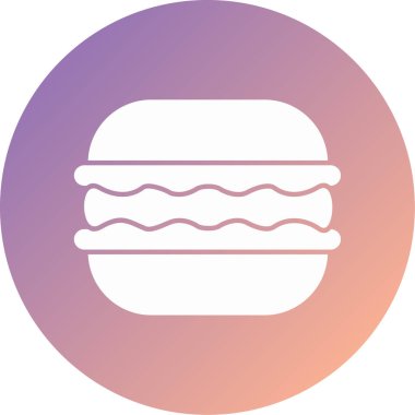 Hamburger modern ikon vektör illüstrasyonu