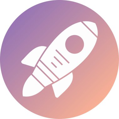 roket modern simge vektör illüstrasyonu