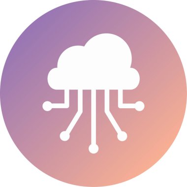 bilgisayar bulutlandırması modern simge vektör çizimi