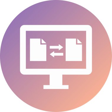 bilgisayar bulutlandırması modern simge vektör çizimi