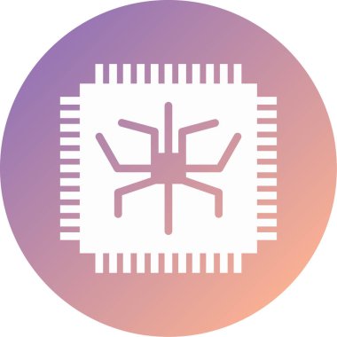 mikroçip modern simge vektör çizimi