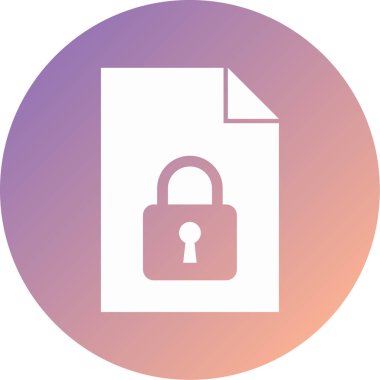 belge modern simge vektör illüstrasyonunu kilitle