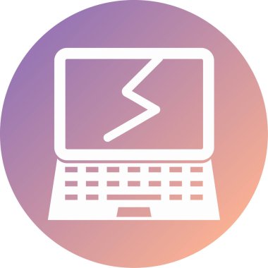 laptop modern simge vektör illüstrasyonu