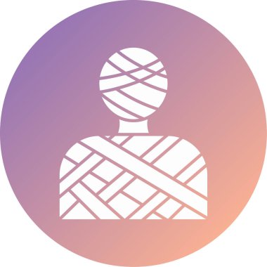 mumya modern ikon vektör çizimi