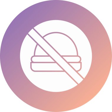 yiyecek yok modern ikon vektör illüstrasyonu