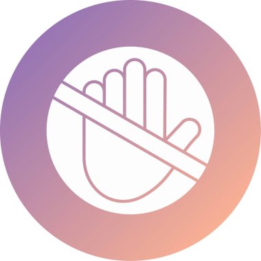 dokunmak yok modern simge vektör illüstrasyonu