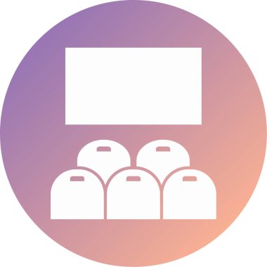 Sinema modern ikon vektör illüstrasyonu