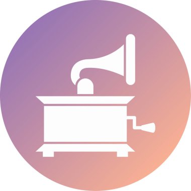 turntable modern simge vektör illüstrasyonu