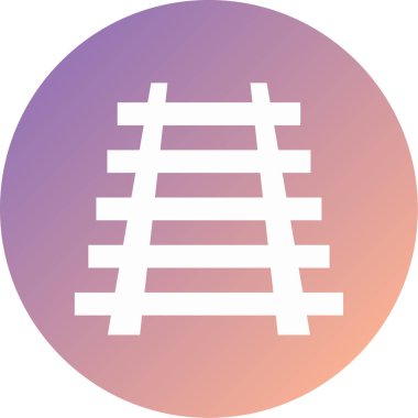 Demiryolu modern simge vektör illüstrasyonu