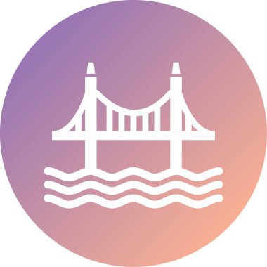 köprü modern simge vektör illüstrasyonu