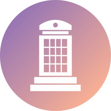 Booth modern simge vektör illüstrasyonu