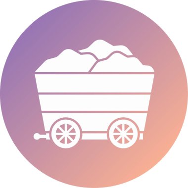 Kömür endüstrisi modern ikon vektör illüstrasyonu