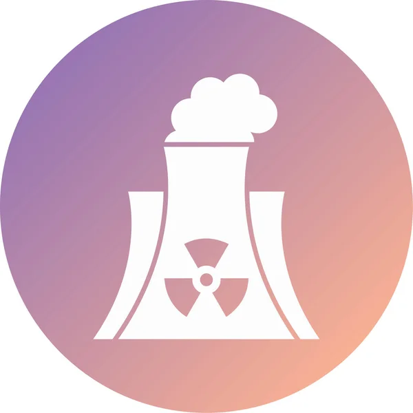 Nuclear Modern Icon Vector Illustration — ストックベクタ