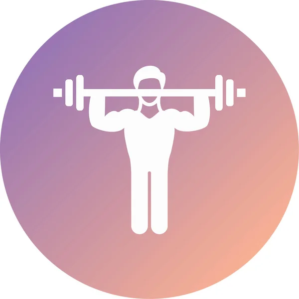 Weightlifting Web Icon Simple Illustration — Stock Vector