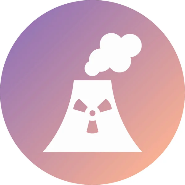 Nuclear Plant Modern Icon Vector Illustration — Vetor de Stock