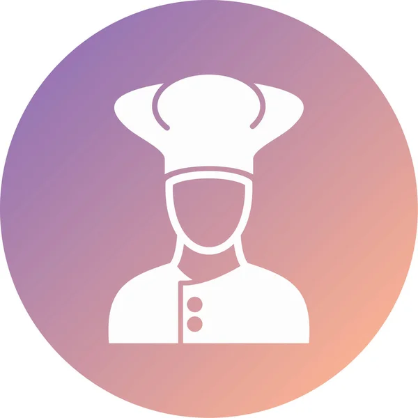 Chef Modern Icon Vector Illustration — Stockvector
