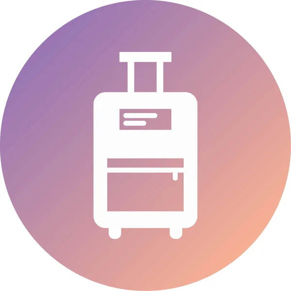 Suitcase Modern Icon Vector Illustration — Stockvektor