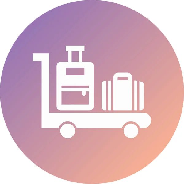 Luggage Modern Icon Vector Illustration — Vetor de Stock
