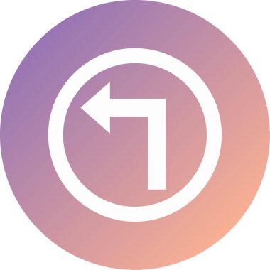 Bir sol yol simgesinin vektör illüstrasyonu