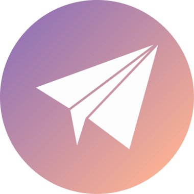 kağıt düzlemi modern simge vektör illüstrasyonu