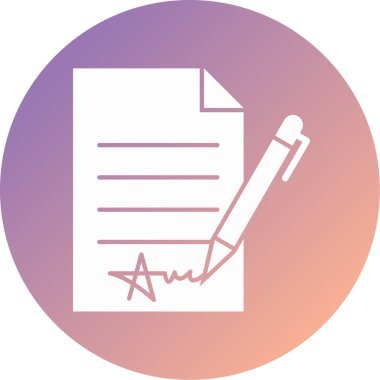 imza modern simge vektör illüstrasyonu