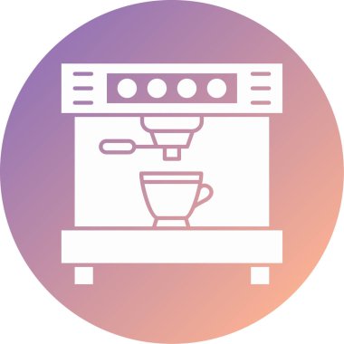 kahve makinesi modern simge vektör illüstrasyonu