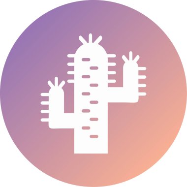 kaktüs modern ikon vektör illüstrasyonu