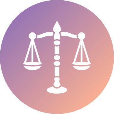 adalet modern ikon vektör illüstrasyonu