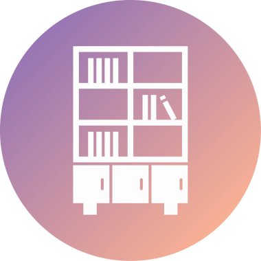 kitaplık modern simge vektör illüstrasyonu