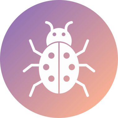 Uğur böceği modern ikon vektör çizimi