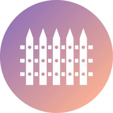 Çit. Web simgesi basit illüstrasyon