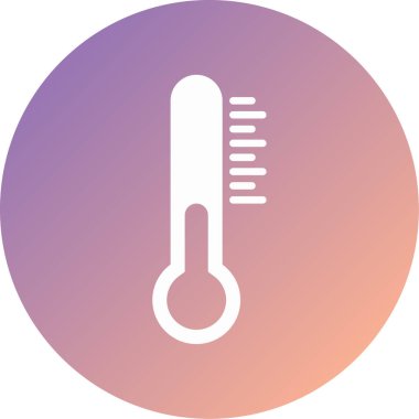 Termometre. Web simgesi basit illüstrasyon
