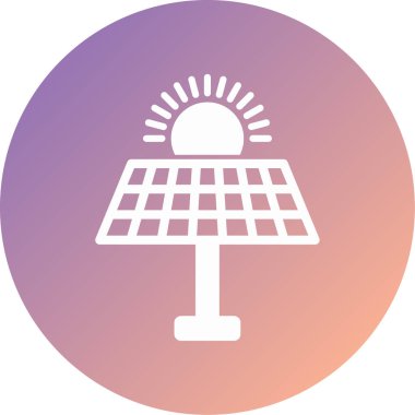 Güneş paneli simgesinin vektör illüstrasyonu