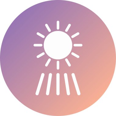 Güneş. Web simgesi basit illüstrasyon