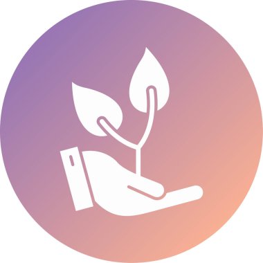 Eko bitki simgesinin vektör illüstrasyonu