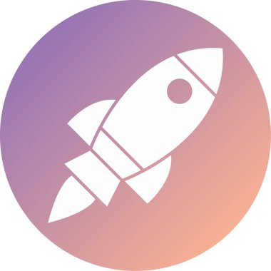 roket ikonu vektör illüstrasyonu