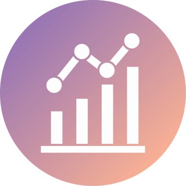 iş grafiği simgesi, vektör illüstrasyonu