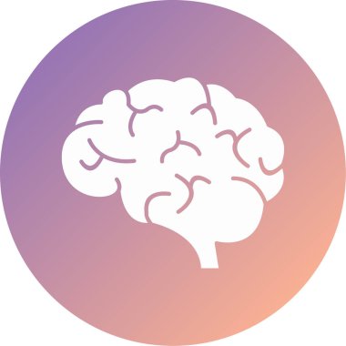 Beyin. Web simgesi basit illüstrasyon