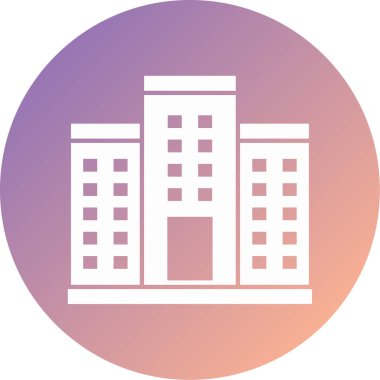 Modern şehir simgesinin vektör illüstrasyonu