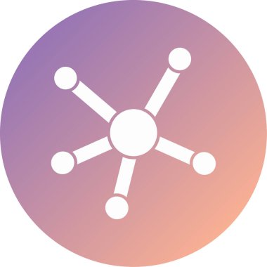 Molekül. Web simgesi basit tasarım