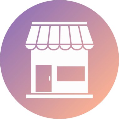 Dükkan. Web simgesi basit illüstrasyon