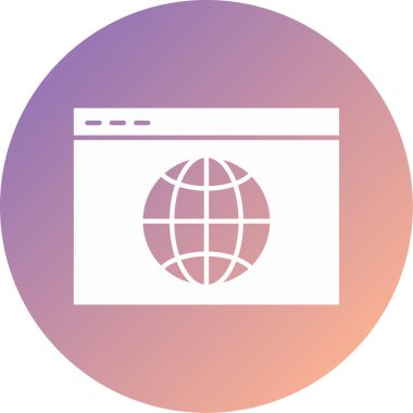 Tarayıcı penceresi. Web simgesi