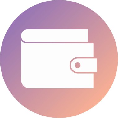 Cüzdan. Web simgesi basit illüstrasyon